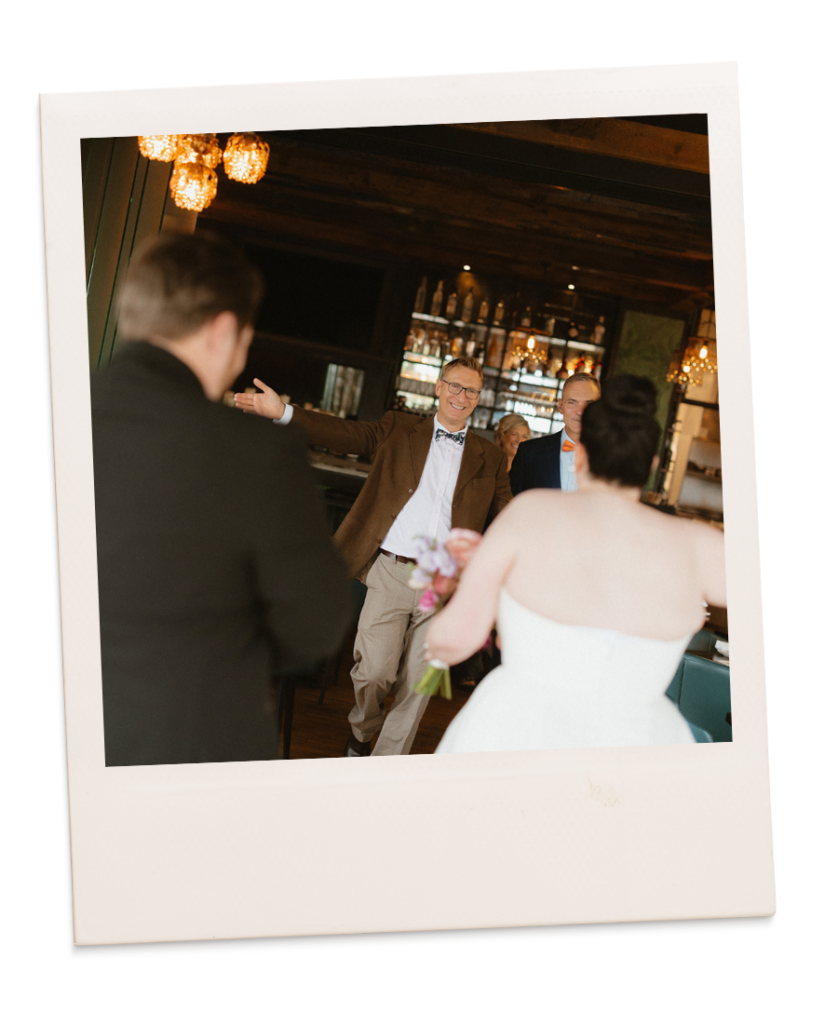 Candid First Look at Delafield Hotel by Milwaukee Wedding Photographer